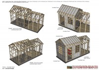 CB202 _ Combo Chicken Coop Garden Shed Plans Construction_17